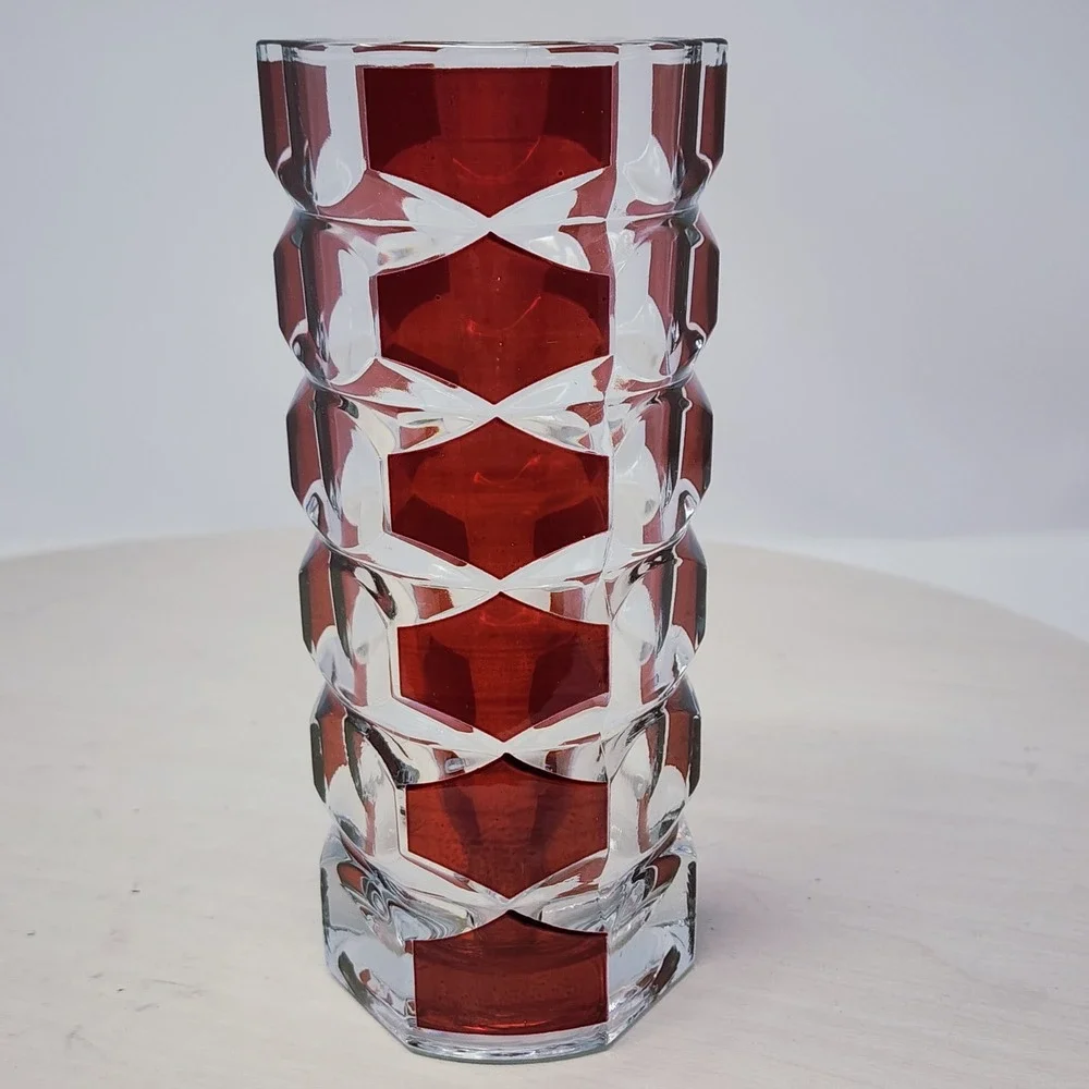 Vtg Luminarc Glass Vase 6.5